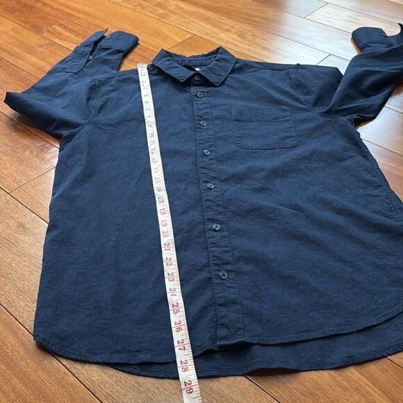 Paige Men’s Deep Anchor Linen Blended Button-Up Shirt size M - Picture 10 of 11